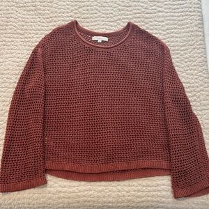 LOFT Maroon Crew Neck Sweater
